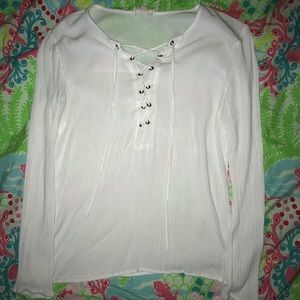 White LA Hearts Long Sleeve